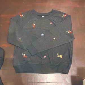 Old Navy - Grey Floral Tracksuit (Top-L, Pants-M)